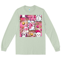 Matcha Pink Christmas cute snowman Long Sleeve Tee - NancyCooperArtShop