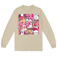 Mushroom Pink Christmas cute snowman Long Sleeve Tee - NancyCooperArtShop