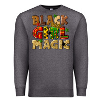 Charcoal Heather black girl magic juneteenth Premium Sweatshirt - CowGirlArtShop