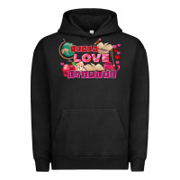 Pigment Black Valentine's Day Teach Love Inspire Urban Hoodie - FaDigitalArtStudio
