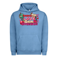 Pigment Pebble Blue Valentine's Day Teach Love Inspire Urban Hoodie - FaDigitalArtStudio