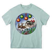 Arona santa claus with deer christmas ornament Heavy Core Tee - BundleAndBundleShop