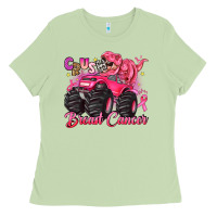 Matcha crush breast cancer monster truck with dinosaur Ladies Tee - JahusDesignShop