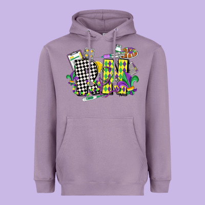 Registered Nurse Mardi Gras Heavyweight Hoodie Designed By Cowgirlartshop