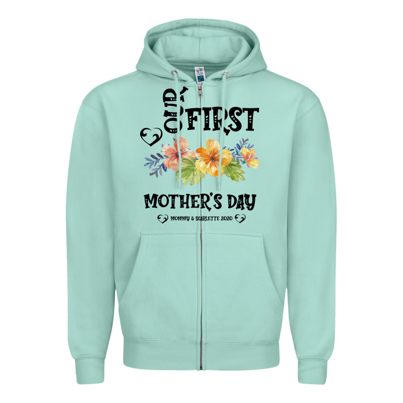 Our Fırst Mother's Day Mommy & Scarlette 2020 Zipper Hoodie by Bettercallsaul | Teevron