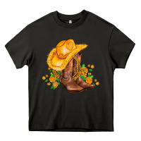 Asphalt yellow  cowgirl and roses Heavy Core Tee - AdoDesignShop