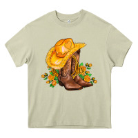 Mossy yellow  cowgirl and roses Heavy Core Tee - AdoDesignShop