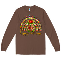 Chestnut Happy holidays elf gnome Long Sleeve Tee - NancyCooperArtShop