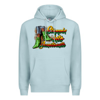 Blue Mist steppin into juneteenth heels Premium Hoodie - CowGirlArtShop