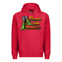 Cardinal steppin into juneteenth heels Premium Hoodie - CowGirlArtShop