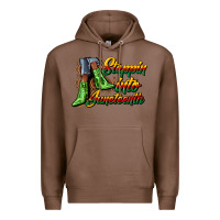 Chestnut steppin into juneteenth heels Premium Hoodie - CowGirlArtShop