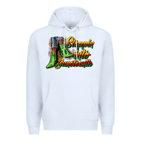 White steppin into juneteenth heels Premium Hoodie - CowGirlArtShop