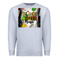 Heather Grey black nurse magic Premium Sweatshirt - CowGirlArtShop