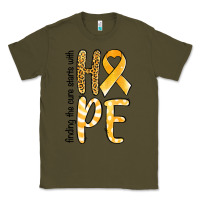 Army Green Finding the cure starts with hope Childhood Cancer Classic Tee - NancyCooperArtShop