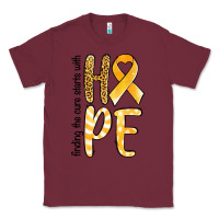 Burgundy Finding the cure starts with hope Childhood Cancer Classic Tee - NancyCooperArtShop