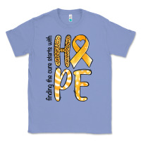 Colony Blue Finding the cure starts with hope Childhood Cancer Classic Tee - NancyCooperArtShop