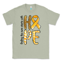 Matcha Finding the cure starts with hope Childhood Cancer Classic Tee - NancyCooperArtShop