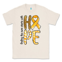 Natural Finding the cure starts with hope Childhood Cancer Classic Tee - NancyCooperArtShop