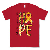 Red Finding the cure starts with hope Childhood Cancer Classic Tee - NancyCooperArtShop