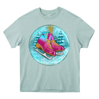 Ice Skate Christmas Ornament Heavy Core Tee | Teevron