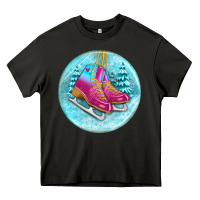 Asphalt ice skate christmas ornament Heavy Core Tee - BundleAndBundleShop