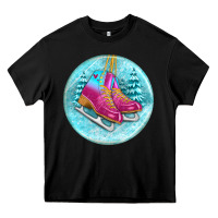 Black ice skate christmas ornament Heavy Core Tee - BundleAndBundleShop