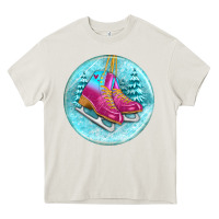 Cream ice skate christmas ornament Heavy Core Tee - BundleAndBundleShop