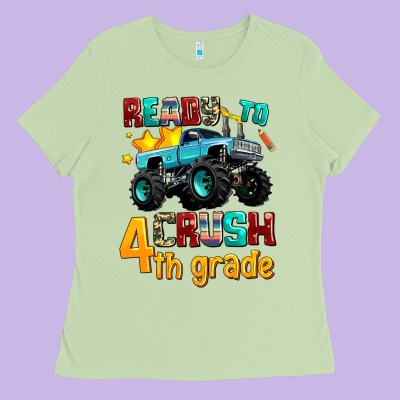 Ready To School Crush 4th Grade Ladies Tee Designed By Adodesignshop