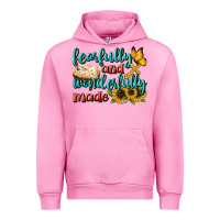 Fuchsia Pink Fearfully And Wonderfully Made Urban Hoodie - BundleAndBundleShop