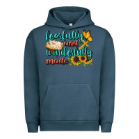 Pigment Midnight Navy Fearfully And Wonderfully Made Urban Hoodie - BundleAndBundleShop
