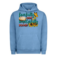 Pigment Pebble Blue Fearfully And Wonderfully Made Urban Hoodie - BundleAndBundleShop