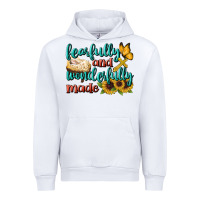 White Fearfully And Wonderfully Made Urban Hoodie - BundleAndBundleShop