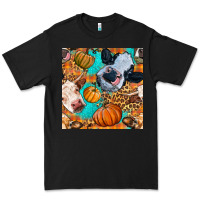 Black autumn cows seamless pattern Premium Tee - BundleAndBundleShop