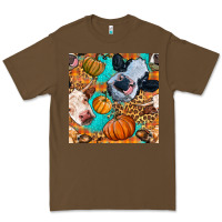 Cacao autumn cows seamless pattern Premium Tee - BundleAndBundleShop
