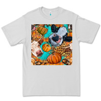 Dove Grey autumn cows seamless pattern Premium Tee - BundleAndBundleShop