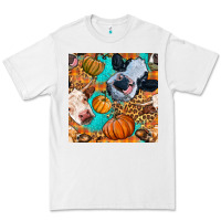 White autumn cows seamless pattern Premium Tee - BundleAndBundleShop