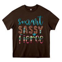 Chocolate Brown smart  sassy fierce Heavy Core Tee - JahusDesignShop
