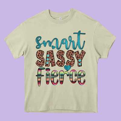 Smart  Sassy Fierce Heavy Core Tee Designed By Jahusdesignshop