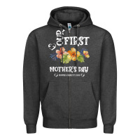Charcoal Heather Our Fırst Mother's day Mommy & Scarlette 2020 Zipper Hoodie - Bettercallsaul