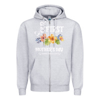 Heather Grey Our Fırst Mother's day Mommy & Scarlette 2020 Zipper Hoodie - Bettercallsaul