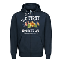 Navy Our Fırst Mother's day Mommy & Scarlette 2020 Zipper Hoodie - Bettercallsaul