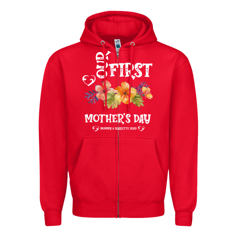 Our Fırst Mother's Day Mommy & Scarlette 2020 Zipper Hoodie by Bettercallsaul | Teevron