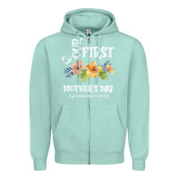 Seafoam Our Fırst Mother's day Mommy & Scarlette 2020 Zipper Hoodie - Bettercallsaul