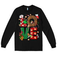 Black Love Nurse Christmas Long Sleeve Tee - NancyCooperArtShop
