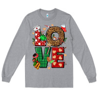 Heather Grey Love Nurse Christmas Long Sleeve Tee - NancyCooperArtShop