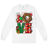 White Love Nurse Christmas Long Sleeve Tee - NancyCooperArtShop