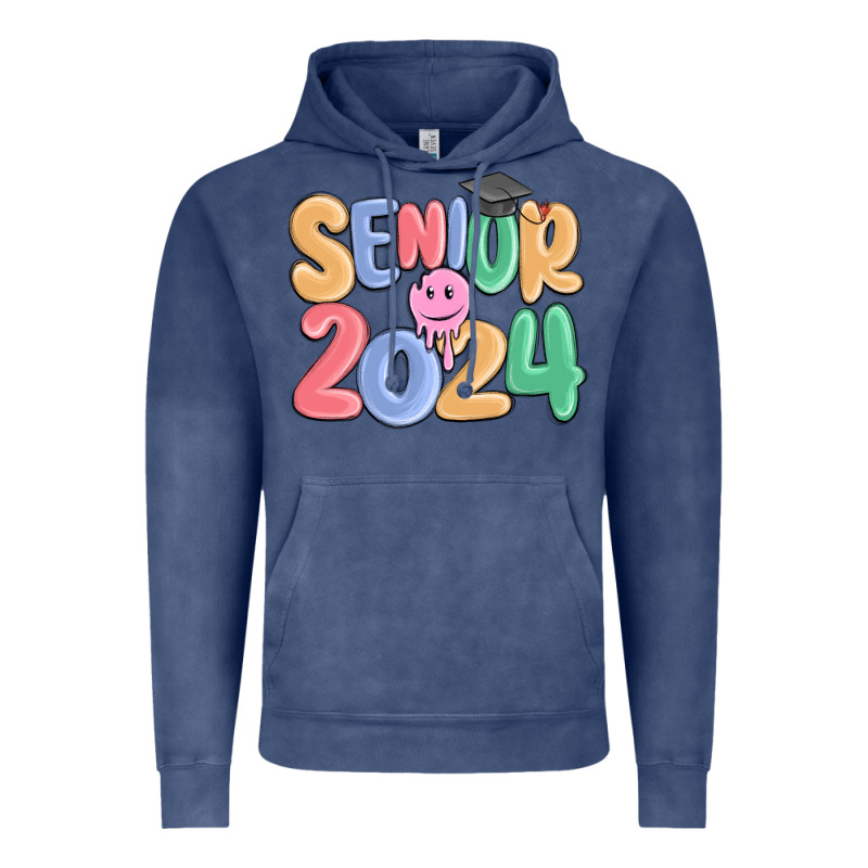 Senior 2024 Vintage Hoodie by MaliasSmallBusiness | Teevron