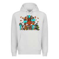 Dove Grey thankful turkey Premium Hoodie - JahusDesignShop