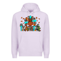 Lilac thankful turkey Premium Hoodie - JahusDesignShop