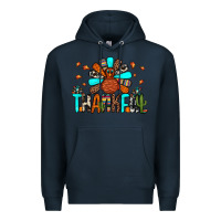 Navy thankful turkey Premium Hoodie - JahusDesignShop